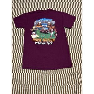 Virginia Tech Hokies T Shirt Small Maroon Hokie Nation NCAA Football